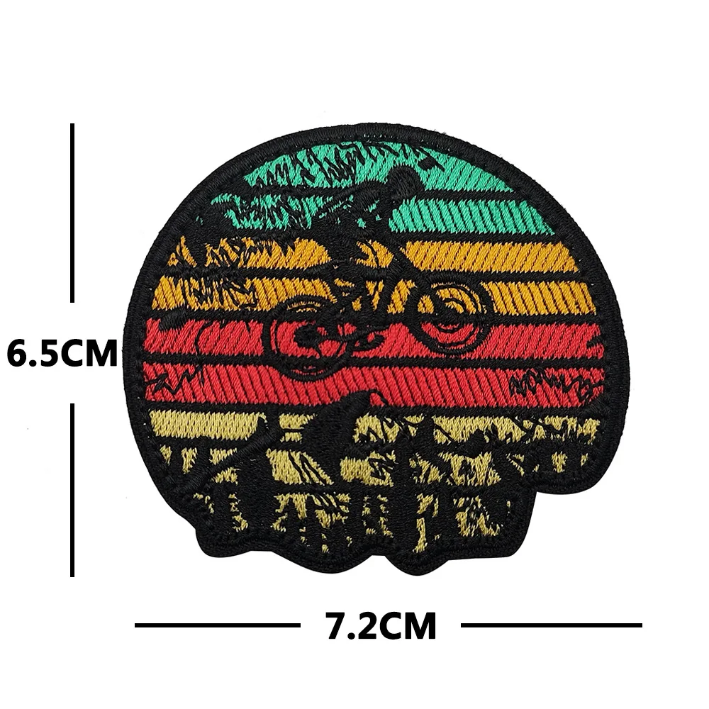 Al aire libre playa vacaciones Camping paisaje natural moral sello STAY RAD pegatina mágica bolso bordado pegatina parche bordado - imagen 5