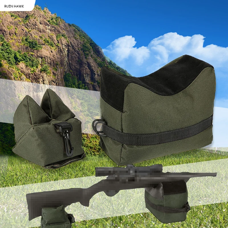 Bolsa de arena de soporte táctico militar, bolsa de descanso portátil para rifle de francotirador, soporte sin relleno, estante para objetivos delantero y trasero para caza y tiro - imagen 2