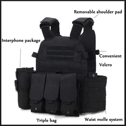 Chaleco táctico MOLLE portador de placa - Protección corporal Airsoft combate