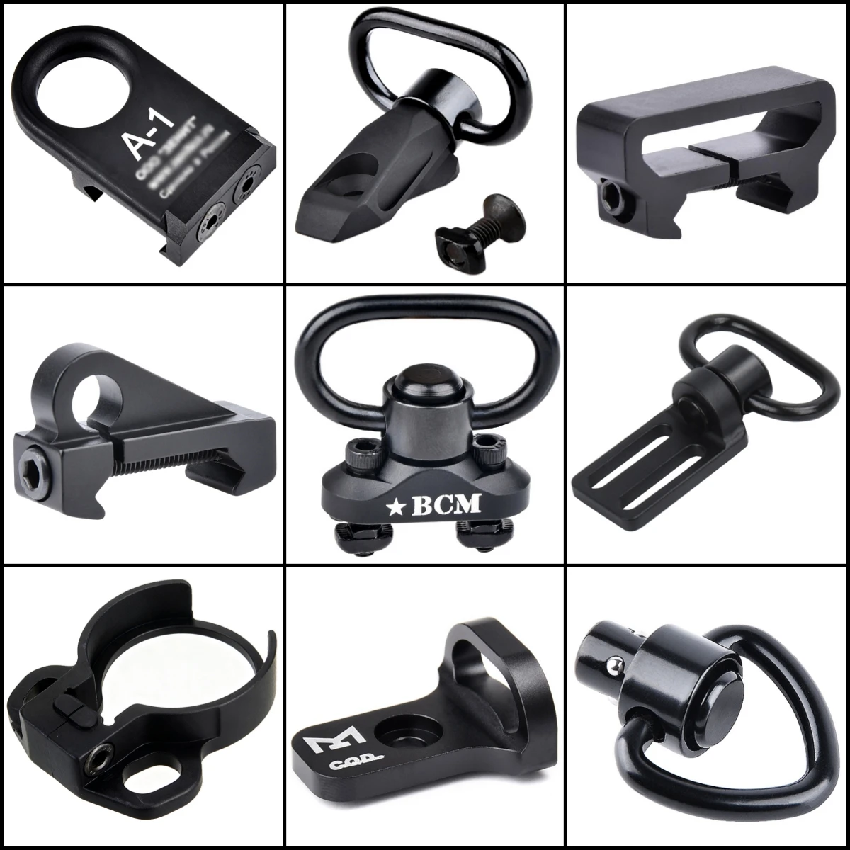 WADSN Metal Strap Buckle QD Sling Swivel 20mm Picatinny Rail Mount Base Quick Detach Rail Mount For Mlok Rail Gun Accessories