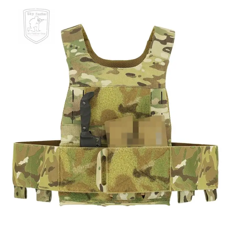 Chaleco táctico de montaje en el pecho con estilo Ferro, soporte de expansión incorporado, tablero Tegris T, estilo cuña, cuchillo, montaje rígido Airsoft - imagen 4