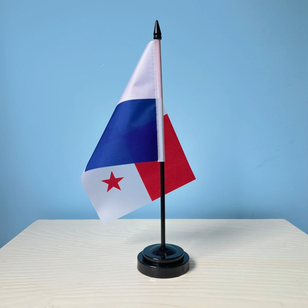 Bandera Panamá de oficina de 14x21cm, bandera de Panamá, bandera nacional de poliéster - imagen 2