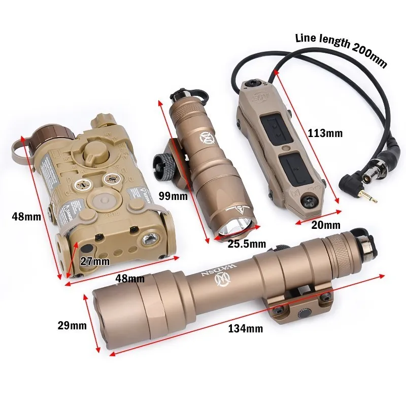 WADSN-puntero láser táctico NGAL, linterna roja/Verde/azul, M300, M600, M300A, M600U, luz de explorador de caza, accesorio Airsoft - imagen 4