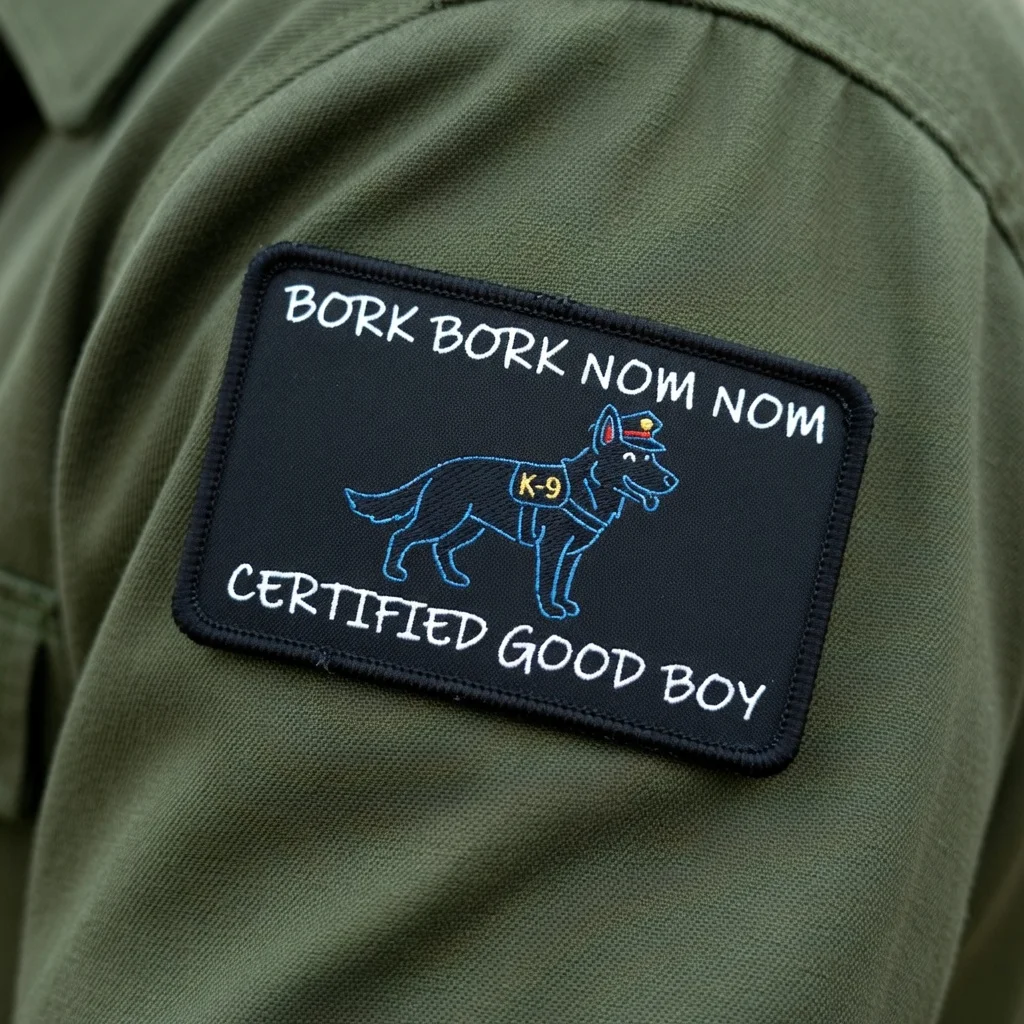 Parche táctico bordado Bork Nom Good Boy K9 para gancho y bucle - imagen 4