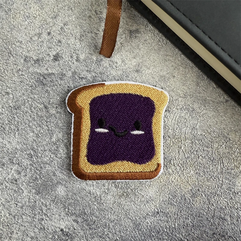 Mantequilla de maní y gelatina, bonito parche bordado con gancho y bucle, insignia de moral, ropa de dibujos animados para niños, pegatinas Diy, parche para mochila - imagen 5