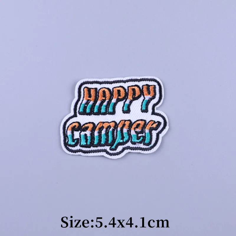 Parches bordados de Luna y estrella para exteriores, parche termoadhesivo para planchar en la ropa, para acampar en la naturaleza - imagen 4