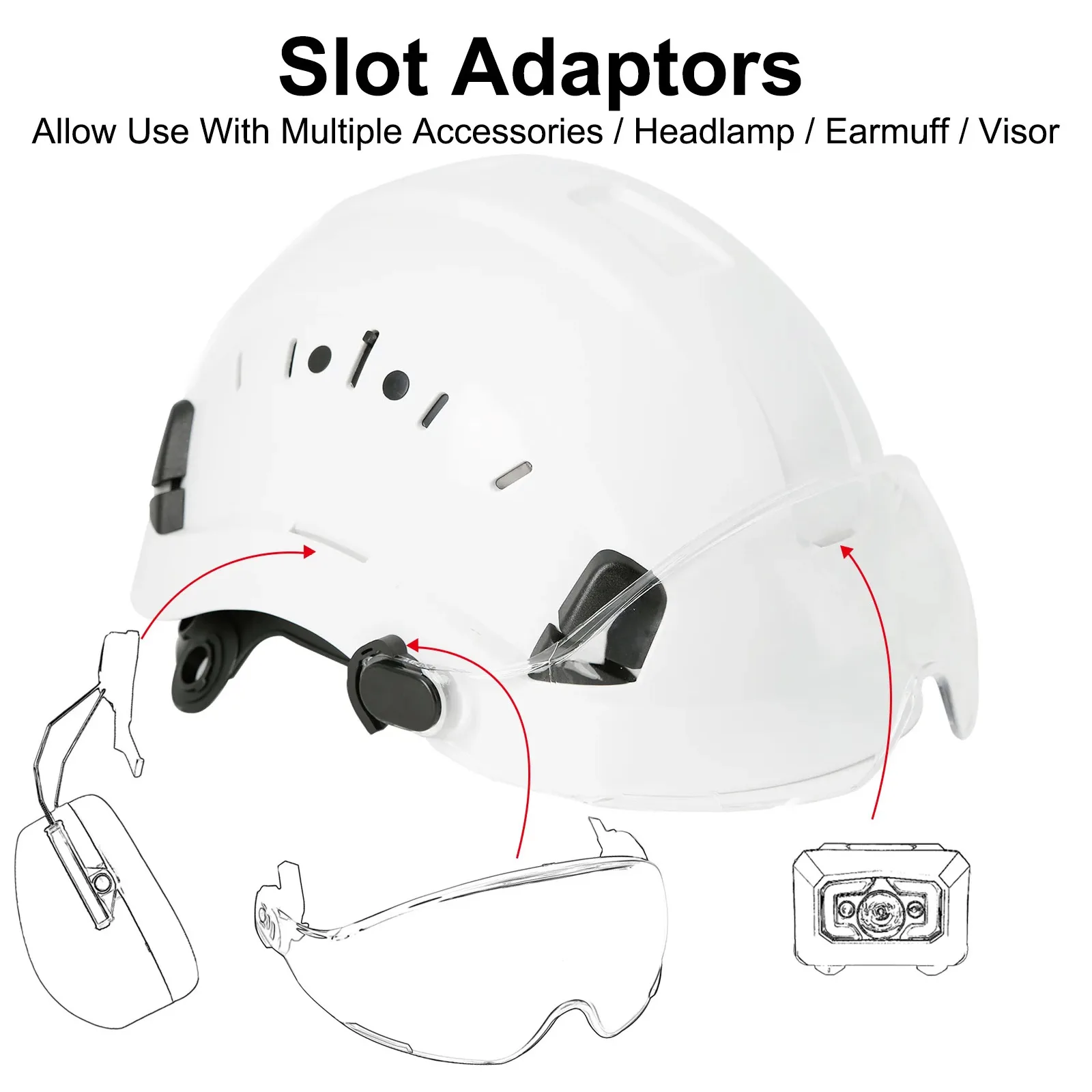 Casco de seguridad para construcción, casco de trabajo de alta calidad al aire libre, ABS, protector de cabeza de ingeniero, certificación CE ANSI - imagen 4