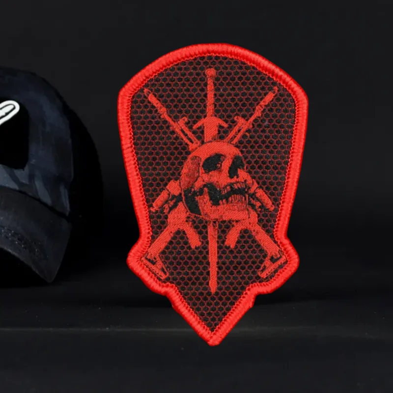 Parche táctico de moral del cráneo de la Unión de la fuerza y la espada, parche de gancho y bucle estampado, insignia del ejército militar SOBR, brazalete, pegatinas para mochila - imagen 3