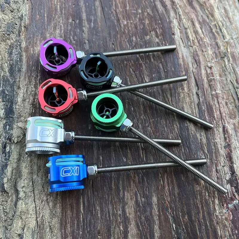 CX1 Arco de tiro con arco vista cabeza de puntería de aluminio caza objetivo-vista 0.019 pulgadas Pin de mira de fibra óptica, herramienta de tiro de flecha de arco - imagen 5