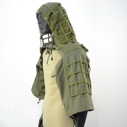 Traje Ghillie de francotirador con capucha y chaqueta camuflaje