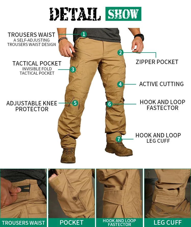 EM9477 Emersongear E4 pantalones de combate tácticos pantalones de servicio de juego de guerra deportes de caza para hombres - imagen 3