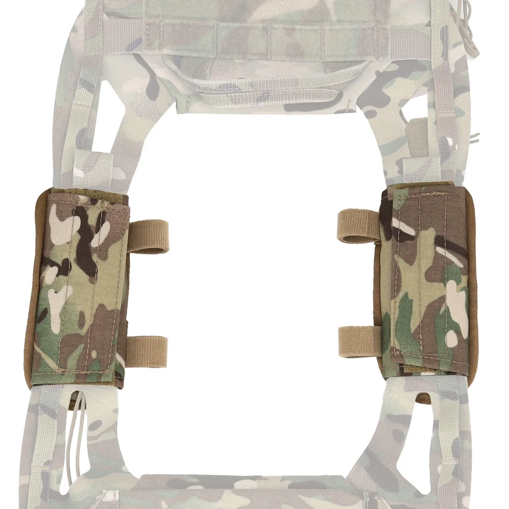1 par de hombreras portadoras de placa con malla de gestión de cables, chaleco táctico de caza cómodo SPC JPC, accesorios de arnés de 2,3 pulgadas - imagen 2