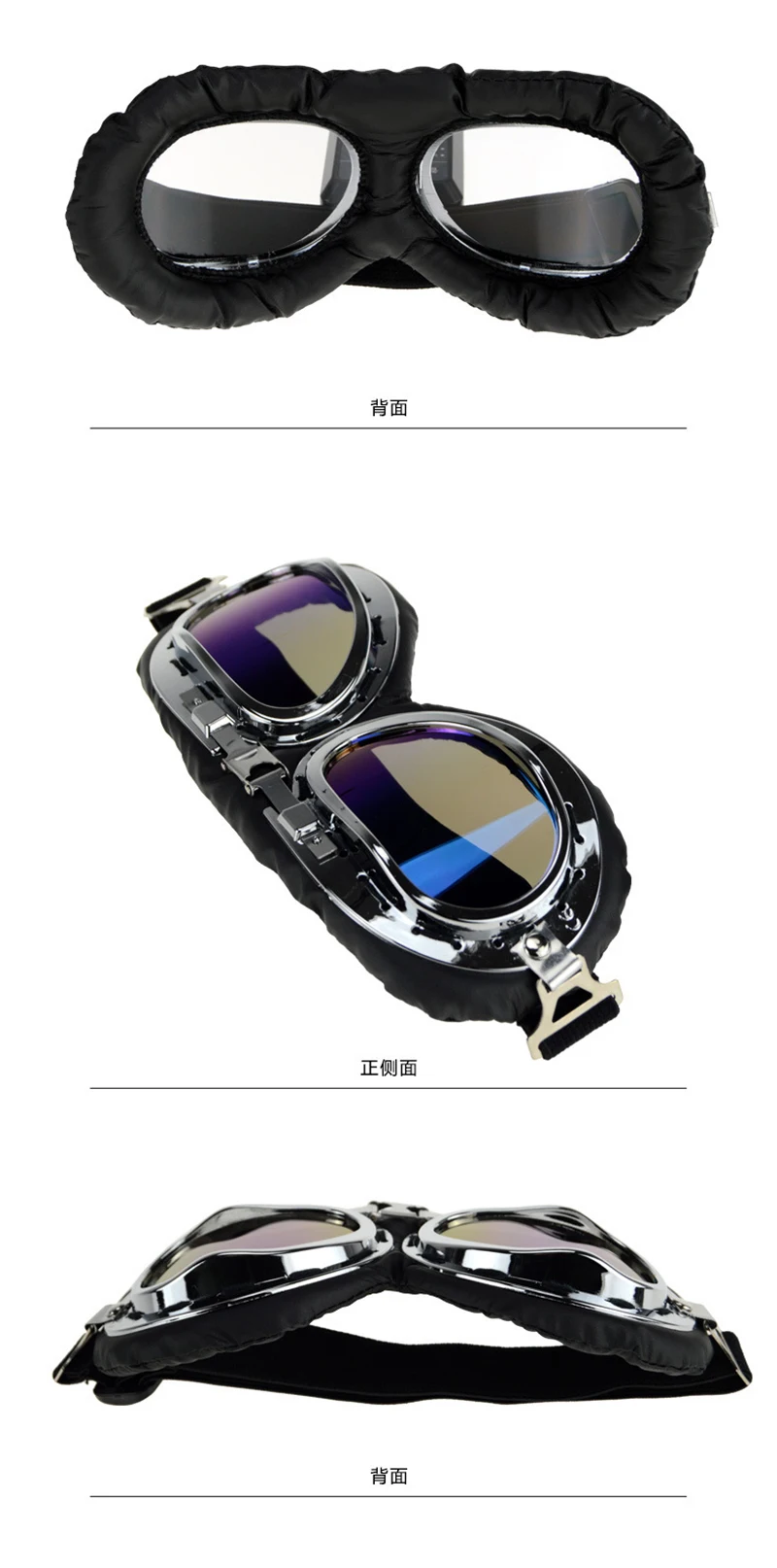 Gafas vintage para casco de motocicleta - A prueba de viento y arena - imagen 5