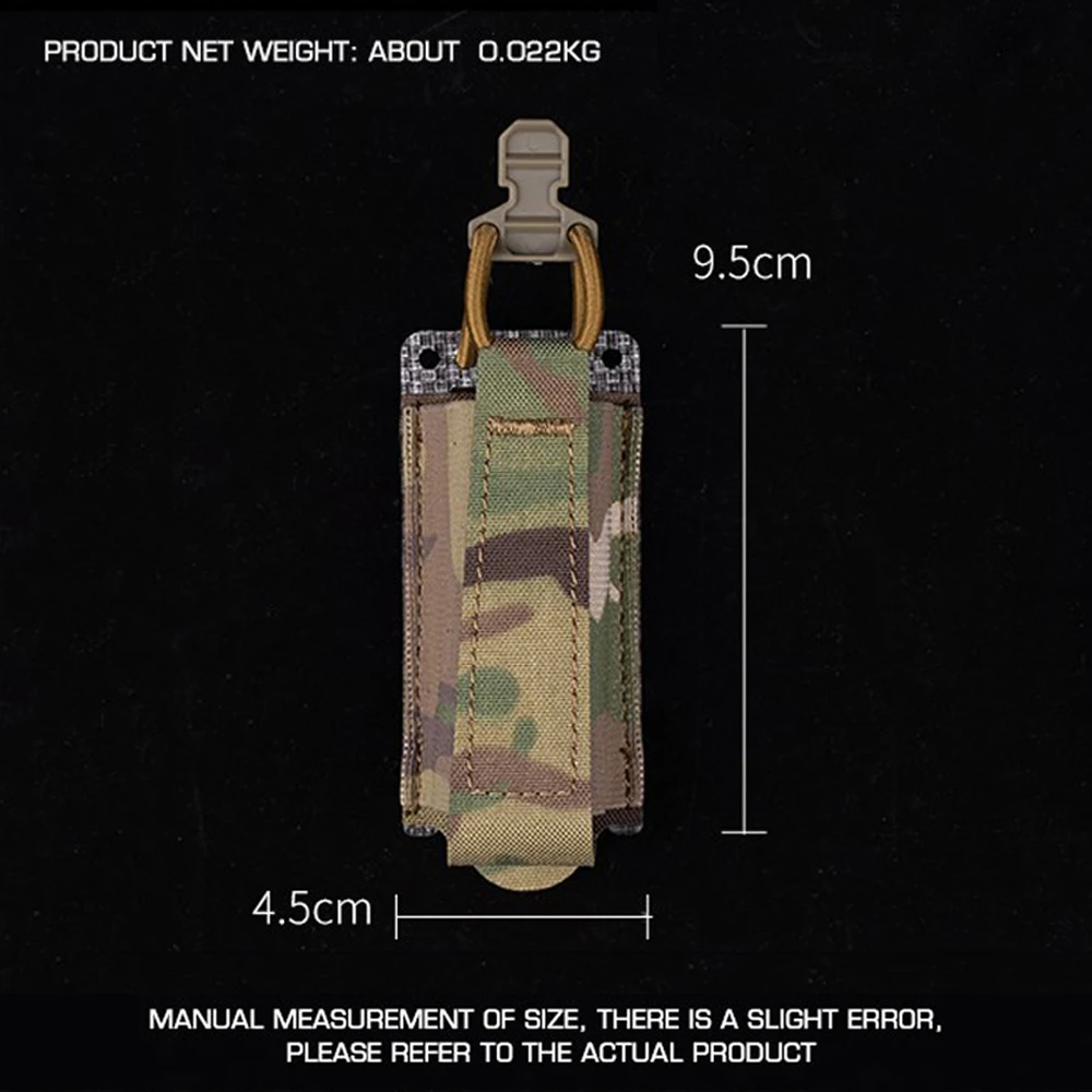Bolsa táctica para pistola Mag, elástica, individual, 9mm, liberación rápida, caza, tiro, Airsoft, bolsa para revistas, equipo de cinturón de combate MOLLE - imagen 2