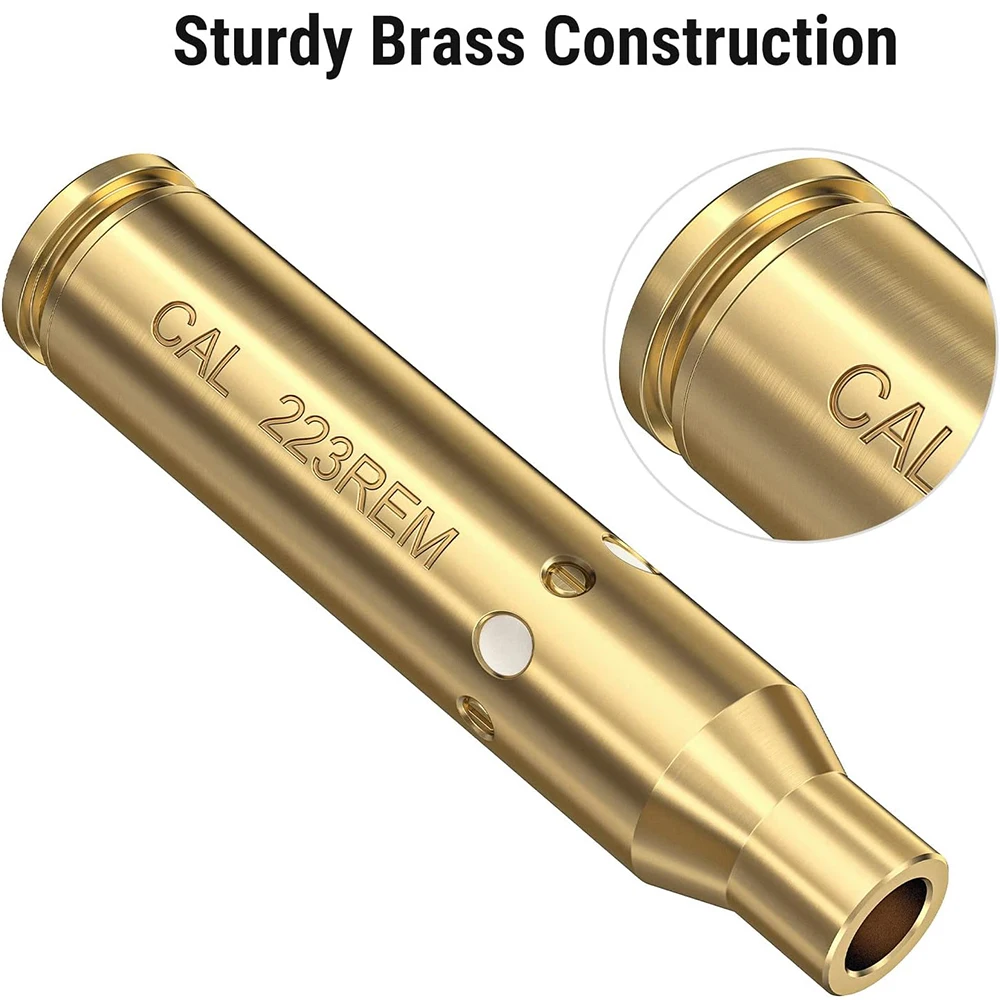 Laser Boresighter .223 9mm Laser Cartridge Collimator 9x19 Red Dot Laser Bore Sighter for Pistol Rifle Shooting Training - imagen 4