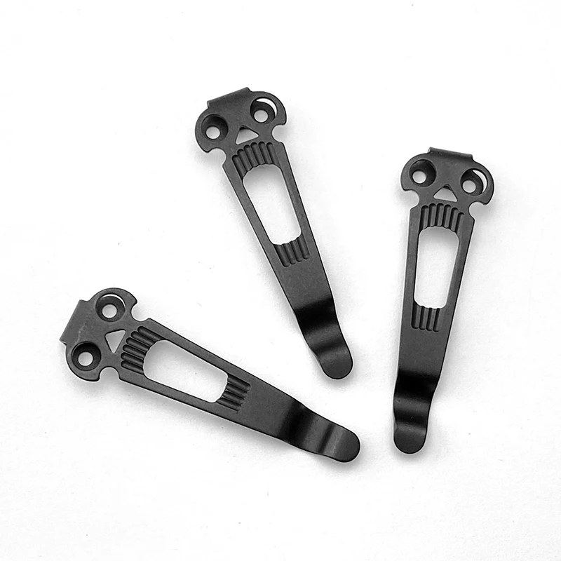 1 pieza de Clip de acero inoxidable para transporte profundo para cuchillos mariposa BM, Clip trasero de cintura para ZT 0640 0920 cuchillo plegable con tornillos - imagen 3