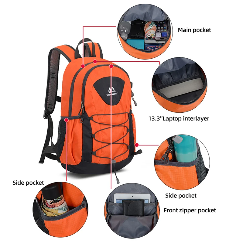 Mochila de viaje ligera para hombres, mujeres, niños y niñas, bolsa ultraligera para deportes al aire libre, senderismo, Camping, escalada, niños pequeños - imagen 4
