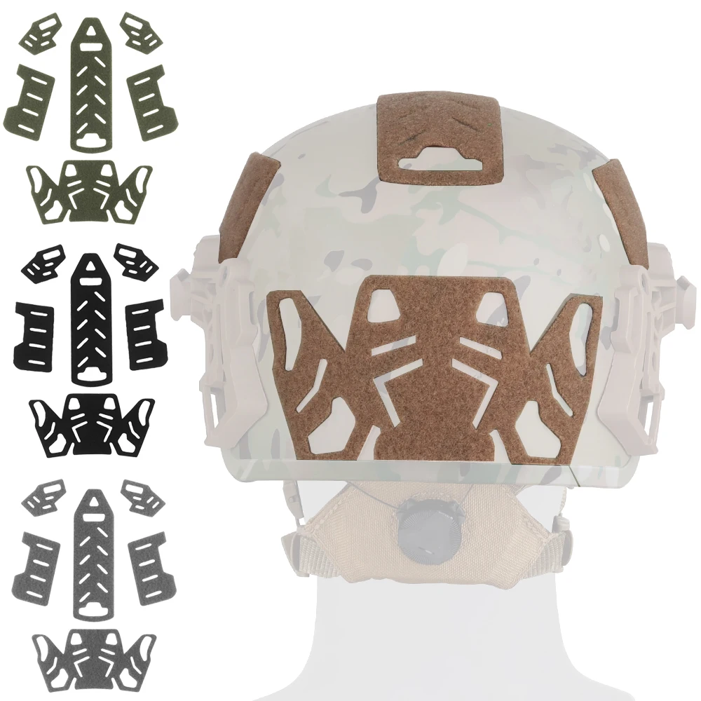6 unids/set estilo esqueleto táctico WENDY 3,0 casco pegatina mágica parches para casco gancho bucle sujetador pegajoso accesorios para casco rápido