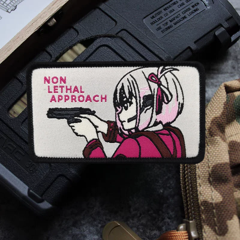 Hermosos soldados alrededor de Anime parche de impresión gancho y bucle insignia de moral táctica mochila militar parches adhesivos para ropa - imagen 5