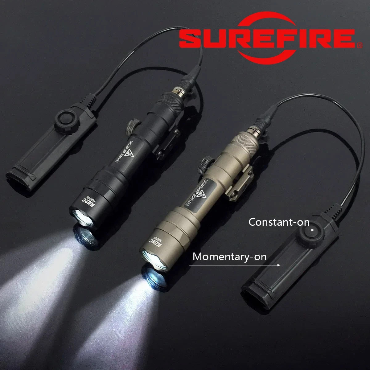Luz exploradora táctica Surefire M600 M300 M600C interruptor de doble presión Airsoft AR15 Rifle arma de caza linterna LED SF lámpara de pistola - imagen 3