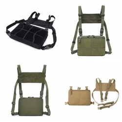 Bolsa de pecho táctica MOLLE para hombre - riñonera ajustable