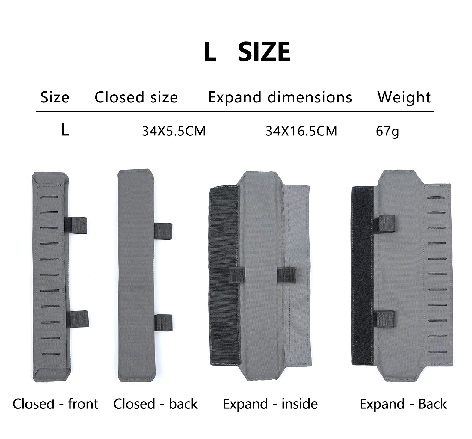 Hombreras Tácticas - Vista trasera