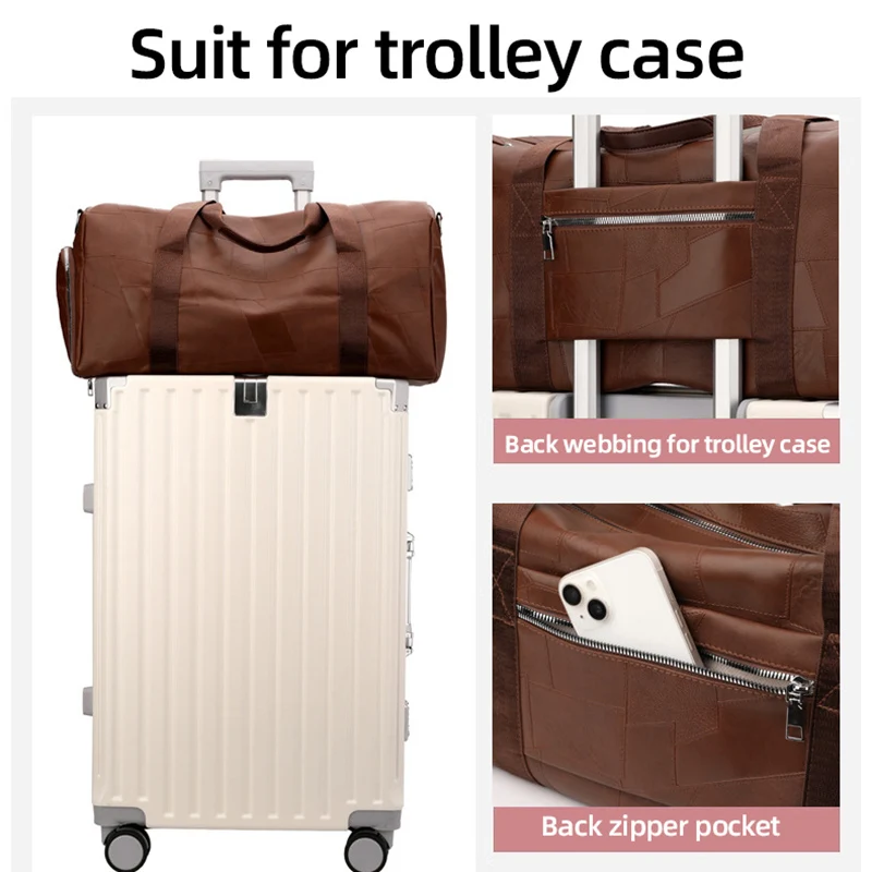 Bolso de lona deportivo para gimnasio, bolso de hombro de viaje, entrenamiento de Yoga y Fitness con zapatos, bolsa para acampar al aire libre, senderismo, bolsillo de almacenamiento - imagen 5