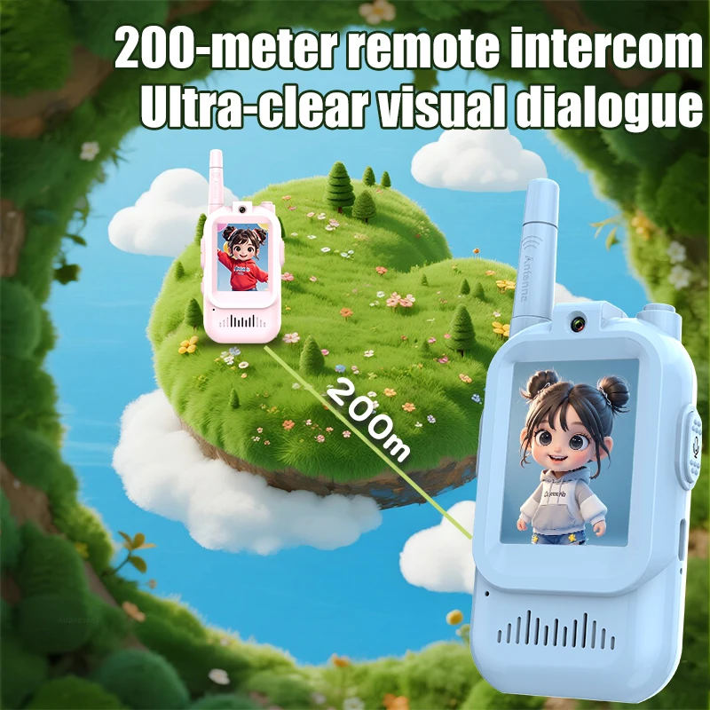 AIRITON Walkie talkie vídeo infantil recargable cambiador voz pantalla - imagen 3