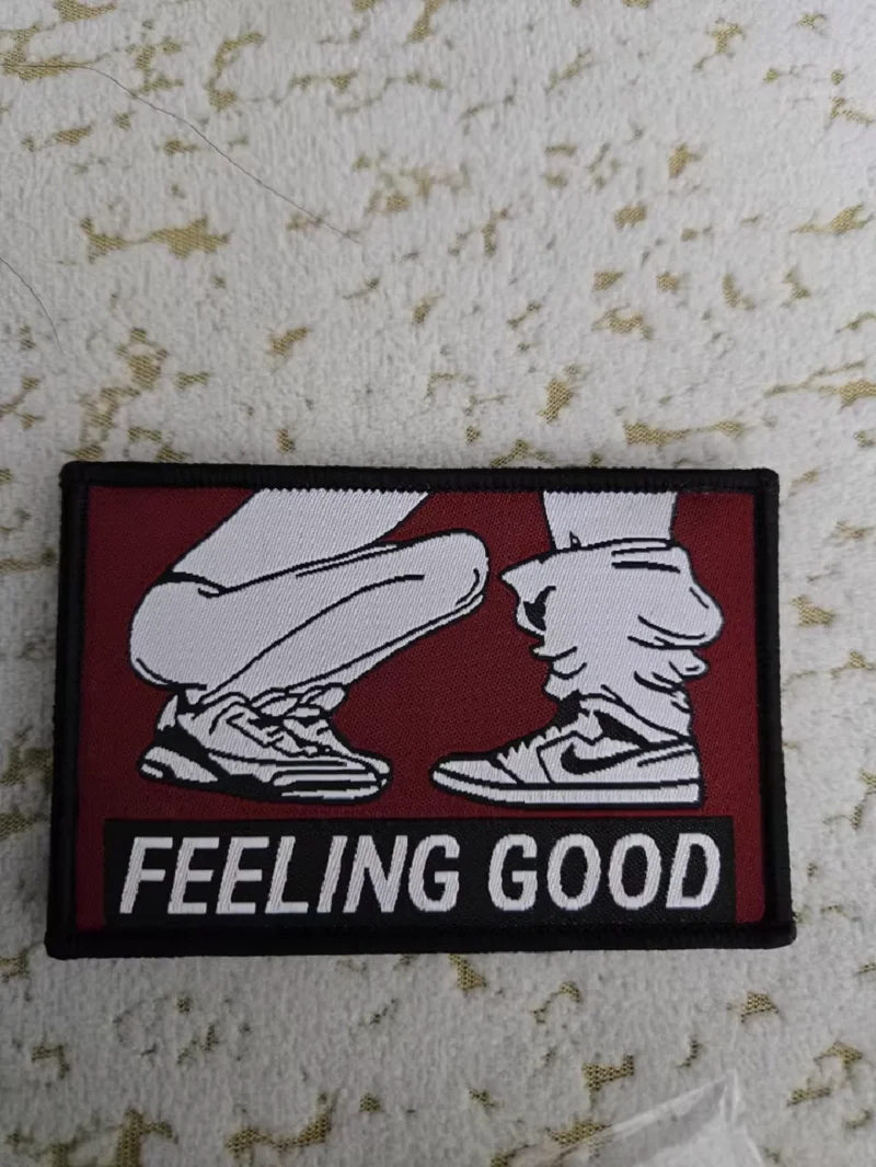 Etiquetas tejidas en inglés personalizadas, parches de costura divertidos, insignias de moral DIY, bolsos de brazalete, pegatinas y parches de gancho y bucle - imagen 4