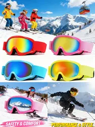 Gafas de ski infantil JSJM antiniebla UV400 – Niños 4-14 años