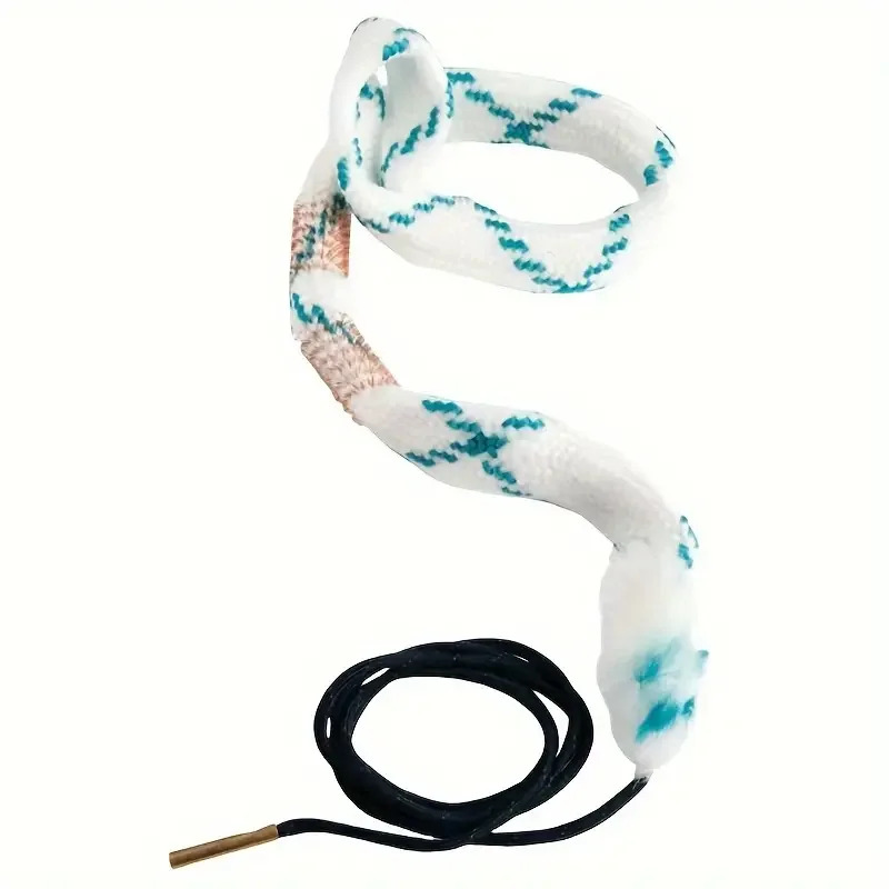 Serpiente universal para limpieza de armas con 2 cepillos de latón integrados, cuerda de orificio de fibra de poliéster para mantenimiento y limpieza de escopetas 12GA - imagen 5