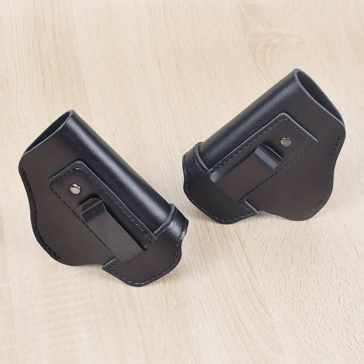 Funda de cuero para pistola IWB, transporte oculto para Glock 17 19 22 23 43 Sig Sauer P226 P229 Ruger Beretta 92 M92 s & w, funda con Clip para pistolas - imagen 2