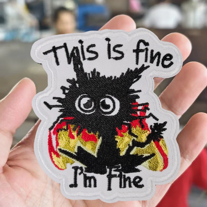 Parche bordado esta fino, chaleco táctico, gancho y bucle, sombrero, insignia de moral, mochila, pegatinas decorativas, parches para brazalete para ropa - imagen 4