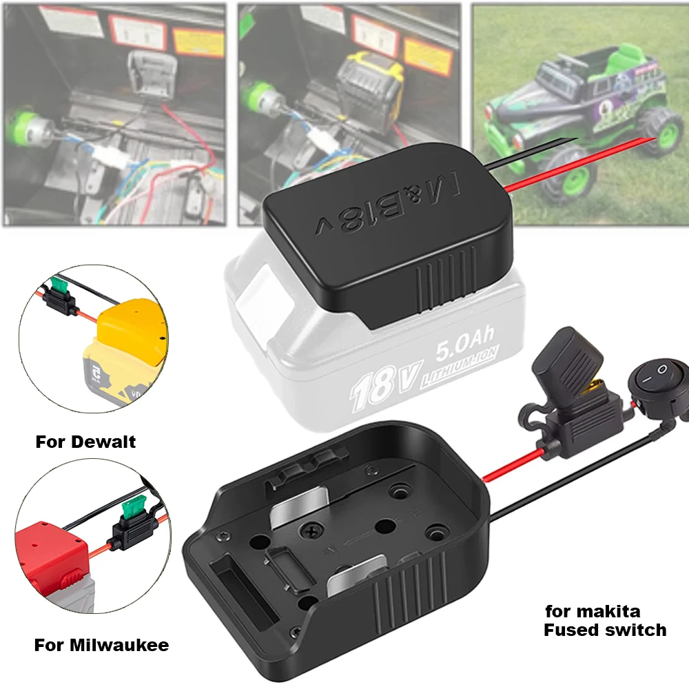 Convertidor adaptador de batería para Makita/Dewalt/ Milwaukee, 14,4 V, 18V, 20V, batería de iones de litio, convertidor de batería de herramienta eléctrica DIY