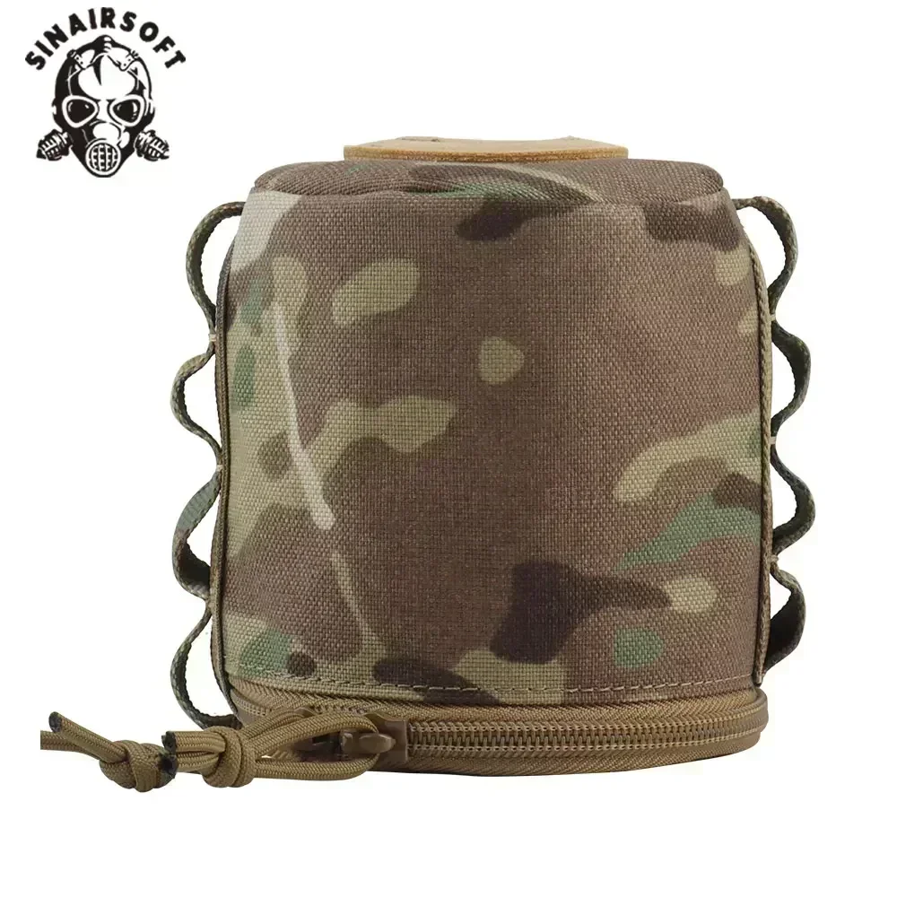 SINAIRSOFT Tactical Toilet Roll Paper Storage bag Portable Molle Holder Pouch Round Case Camping Hiking Tissue Paper Bags - imagen 3