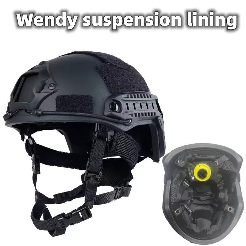 Casco balístico ACH corte alto Kevlar NIJ IIIA FAST con suspensión