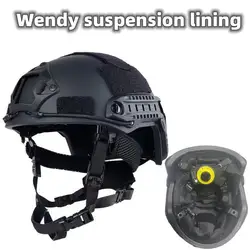 Casco balístico ACH corte alto Kevlar NIJ IIIA FAST con suspensión