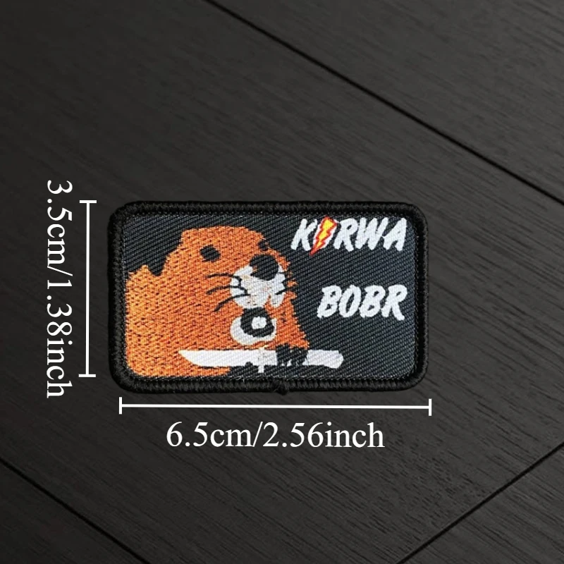 Parche "Beaver", insignia de moral táctica militar, estampado de gancho y bucle, mochila del ejército, ropa, pegatina decorativa, brazalete - imagen 3