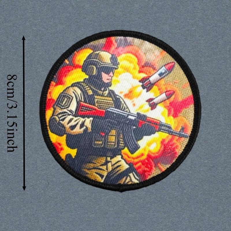 Parche con estampado de nadie sabe, chaleco táctico de dragón, gancho y bucle, insignia de moral militar, pegatinas para mochila, parches para brazalete para ropa - imagen 5