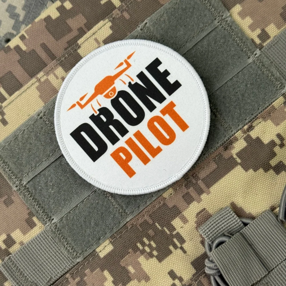 DRONE PILOT-insignia de moral divertida, parches impresos para ropa, brazalete táctico militar personalizado, pegatinas para mochila con gancho y bucle