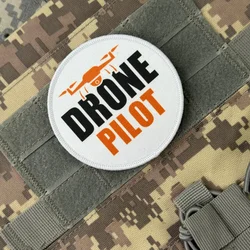 DRONE PILOT-insignia de moral divertida, parches impresos para ropa, brazalete táctico militar personalizado, pegatinas para mochila con gancho y bucle
