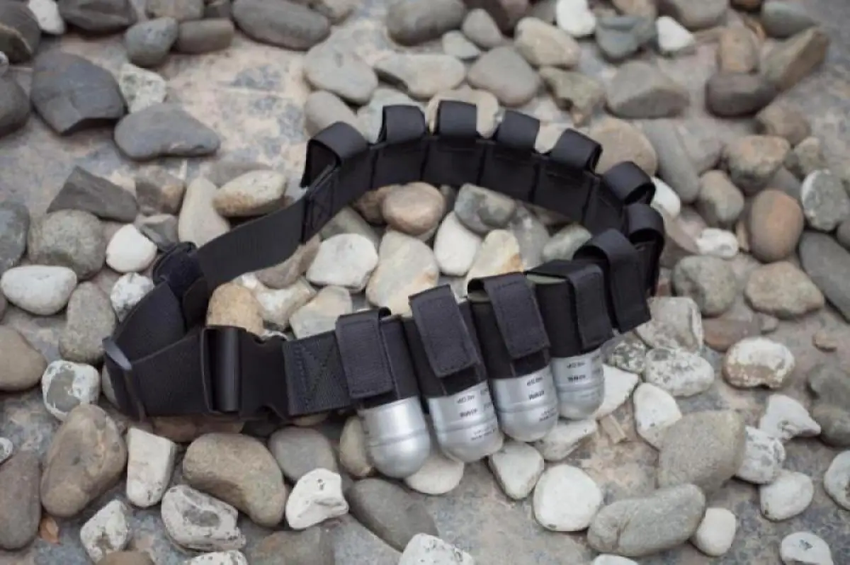 Black Ash Square 40mm cinturón táctico cinturón de granada bolsa de herramientas lobo marrón negro - imagen 3