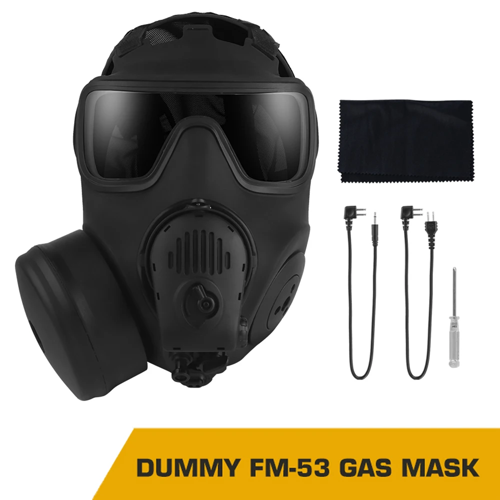 Máscara de Gas táctica FM-53 de cara completa, respirador químico Nuclear de supervivencia reutilizable, máscara de Gas irritante CS, equipo y suministros de preparación