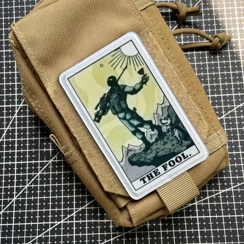 Parche táctico de moral de soldados, divertido parche de gancho y bucle Trubadur THE FOOL, insignia militar, brazalete, pegatinas para mochila, accesorios - imagen 5