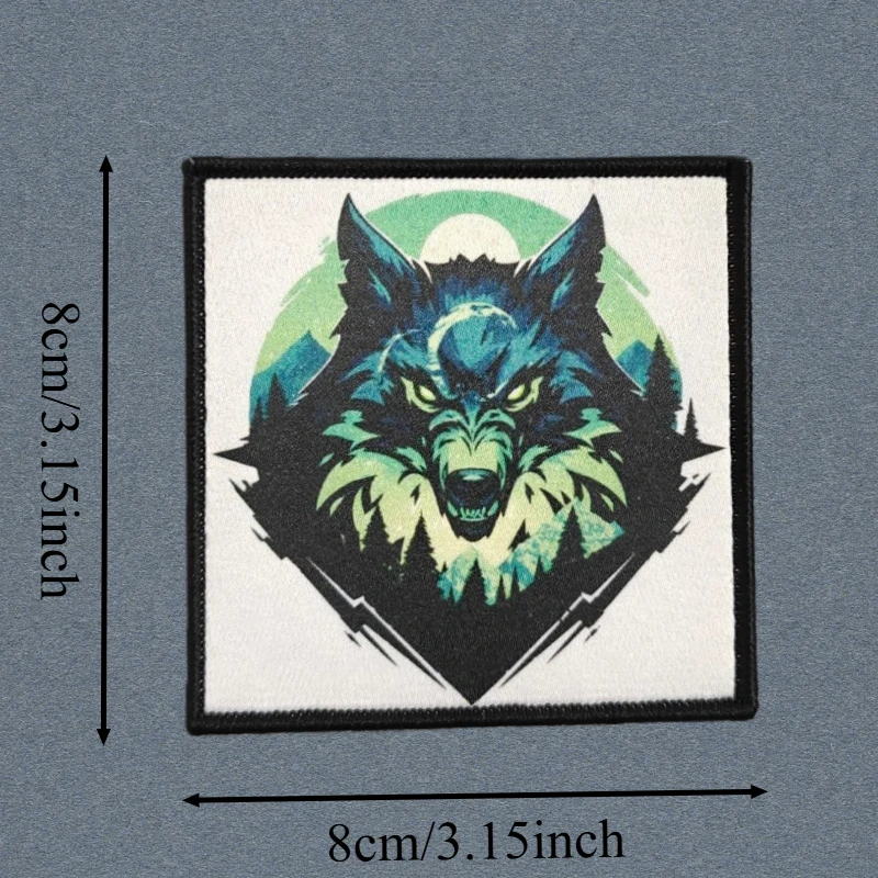 Parche táctico velcro lobo feroz del bosque – para mochila y chaleco - imagen 3