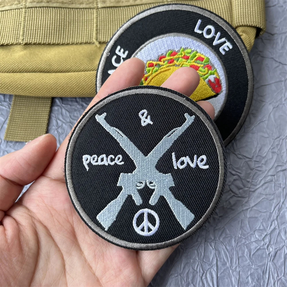 La Paz nunca fue una opción, parche táctico, parches de gancho y bucle, mochila Wappen, Accesorio militar bordado en la ropa - imagen 3