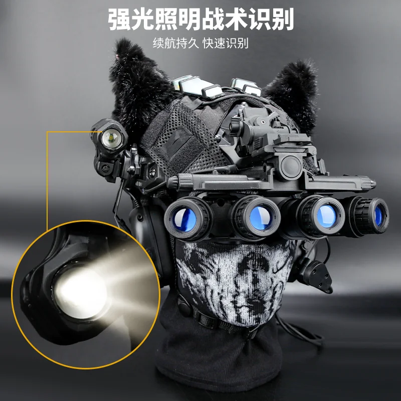 Conjunto de casco de asalto de camuflaje táctico, máscara facial, diseño cosplay - imagen 5