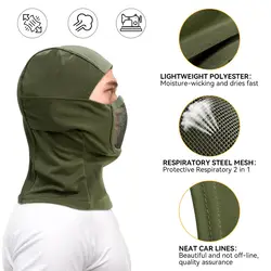 Máscara táctica pasamontañas cara completa Airsoft con malla bucal