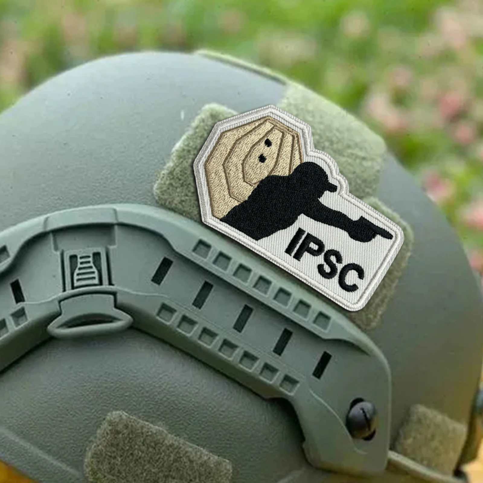 Parche táctico de tiro "IPSC", parches de gancho y bucle bordados para francotirador, brazalete, insignia de moral militar, mochila, pegatinas para ropa