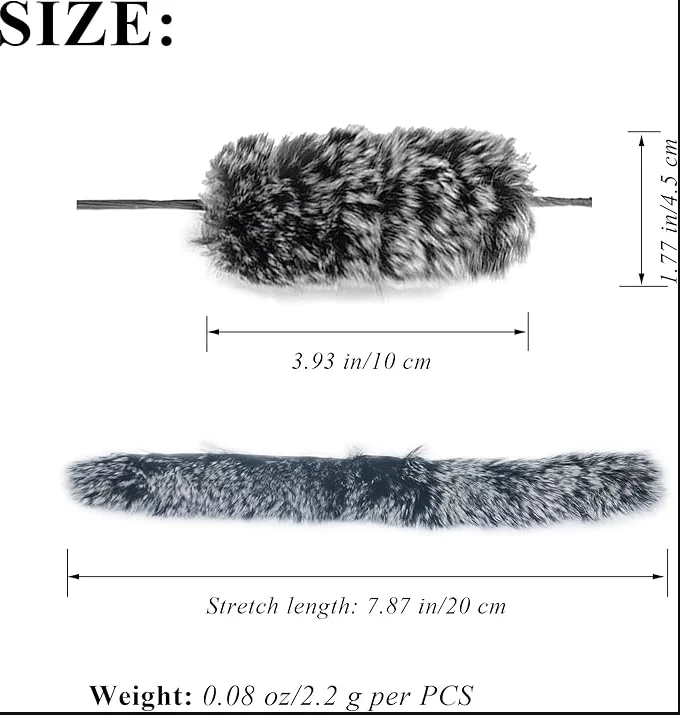 Silenciador de cuerda para arco Toparchery, un par, accesorios para lazos recurvos de piel de conejo - imagen 3